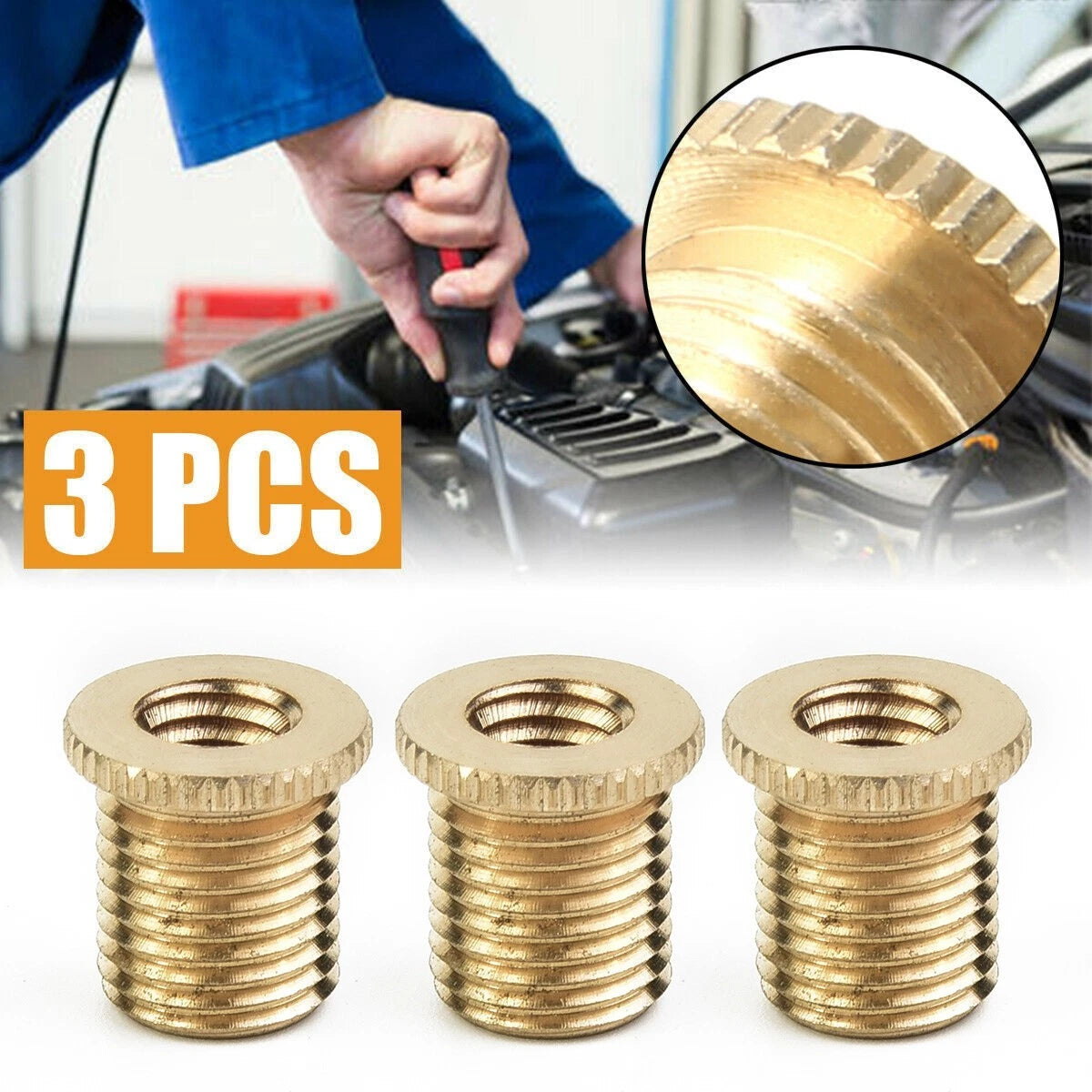 3X Shift Knob Thread Adapters for Universal Fit (Aluminum Alloy)