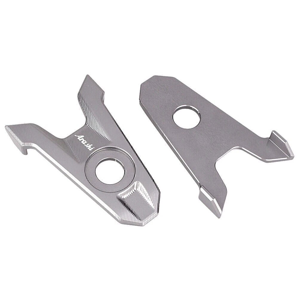 Motorcycle Grey Rear Axle Spindle Chain Adjuster Blocks For Kawasaki Z800 13-16