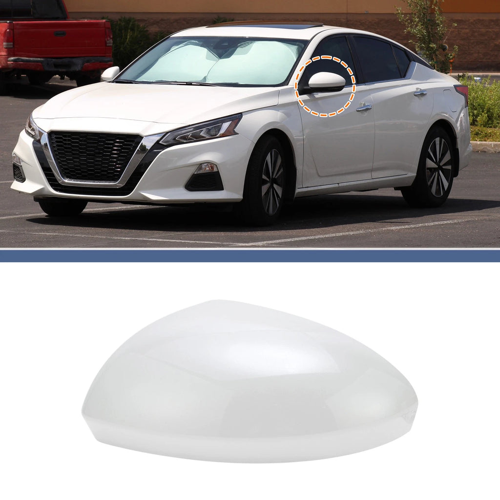 Left Side Mirror Cover Cap for Nissan Altima (2019–2024) - White