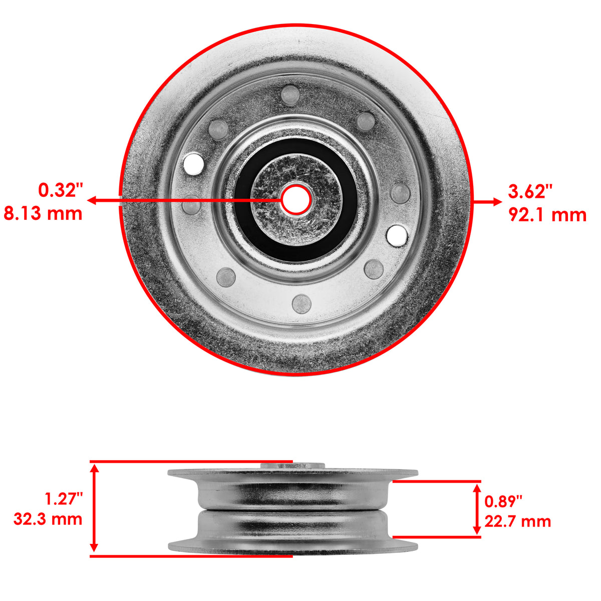 Deck Arm Pulley Replacement for John Deere X570 X580 X584 X590 (2017–2024)
