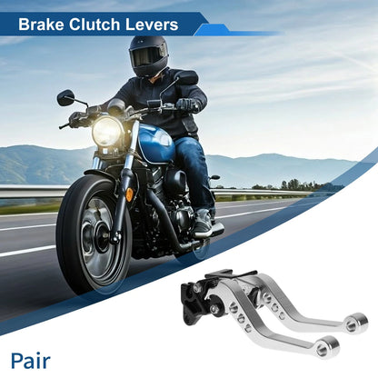 Adjustable Short Brake Clutch Lever for Yamaha YFZ 450 (2003–2006) Silver Tone