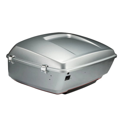 King Trunk for Harley Touring (2014–2023) Brilliant Silver Pearl Glossy Black