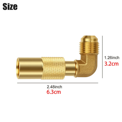 Propane Elbow Adapter for 3/8" Male Flare Connection (Brass)