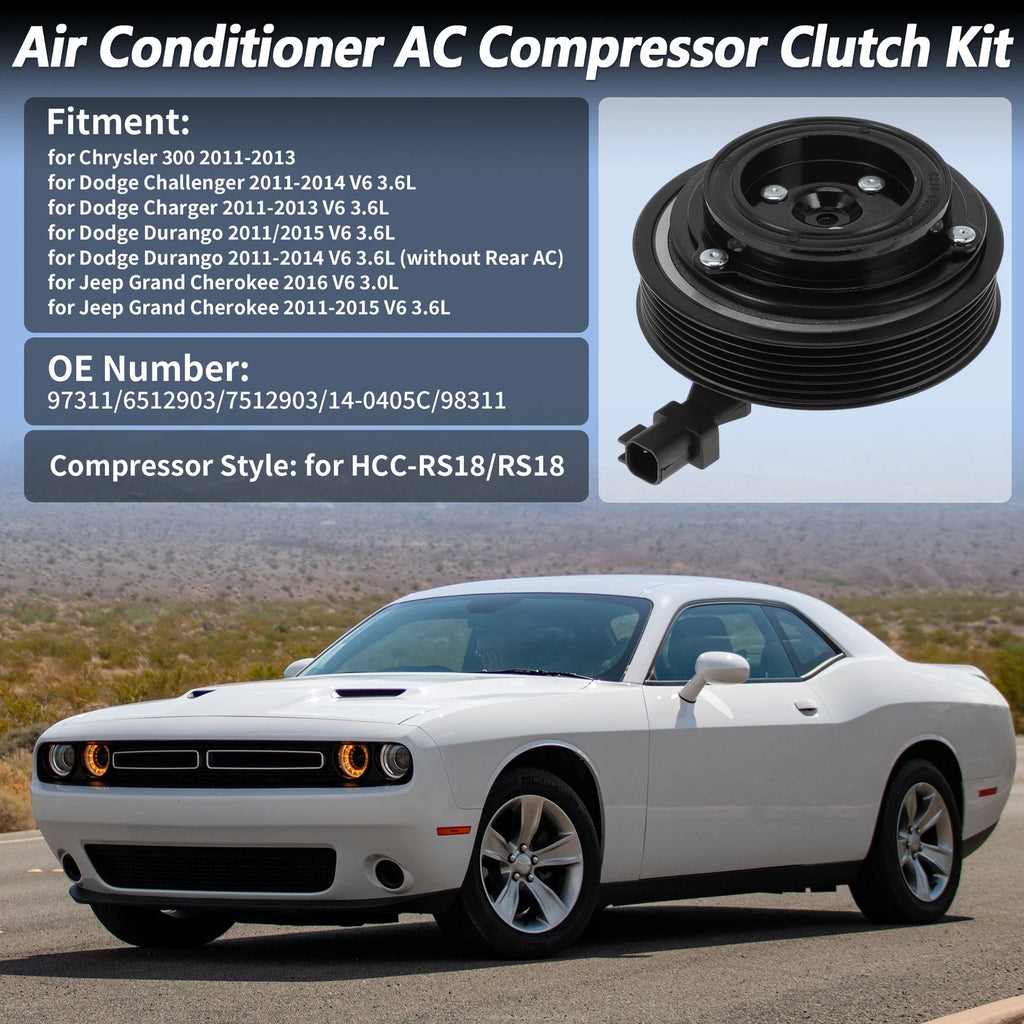 A C Compressor Clutch Kit for Chrysler 300 Dodge Challenger Durango Jeep (2005–2020)
