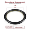 2 Front Brake Drum Dust Seals for Honda Rancher 350 400 500 (2000–2006) 91261-HN5-671