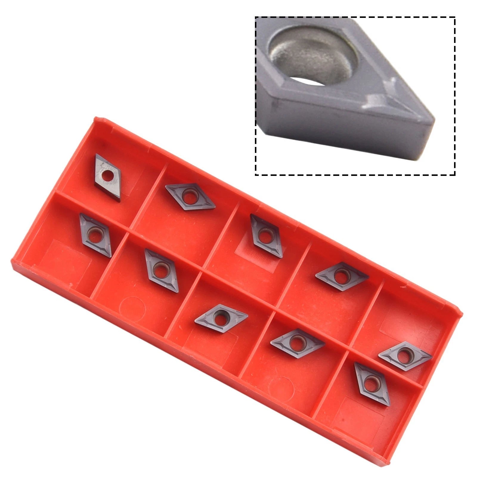 10PCS DCMT070204 VP15TF Carbide Inserts for Lathe Turning Tools