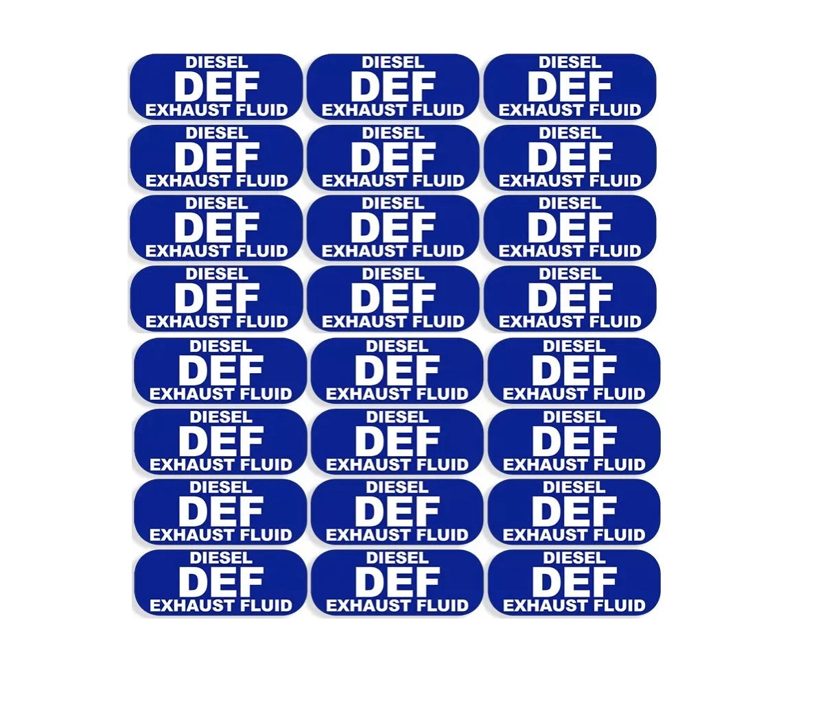 24Pcs DEF Diesel Exhaust Fluid Sticker Decal for All Vehicles