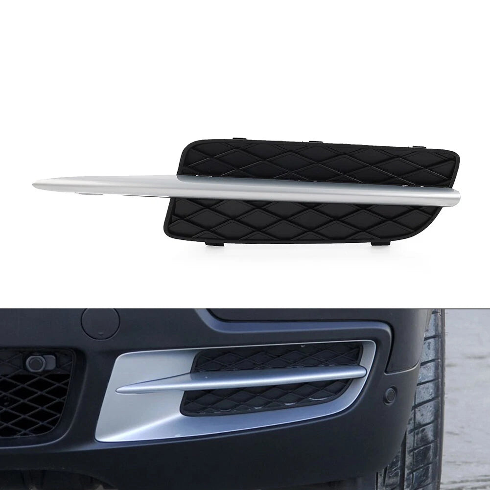 Front Bumper Fog Light Grill Lower with Silver Trim for BMW X5 E70, X6 E71