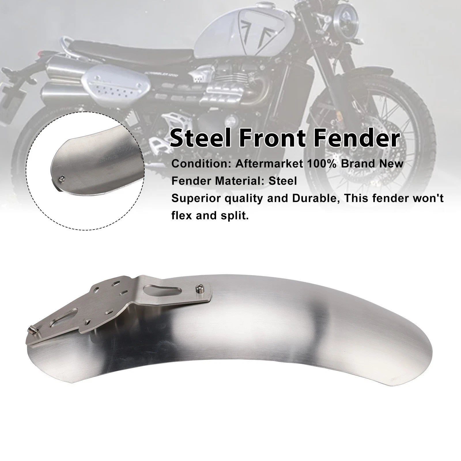 Steel Front Fender Mudguard for Scrambler 1200X 1200XC 1200XE (2019–2025)