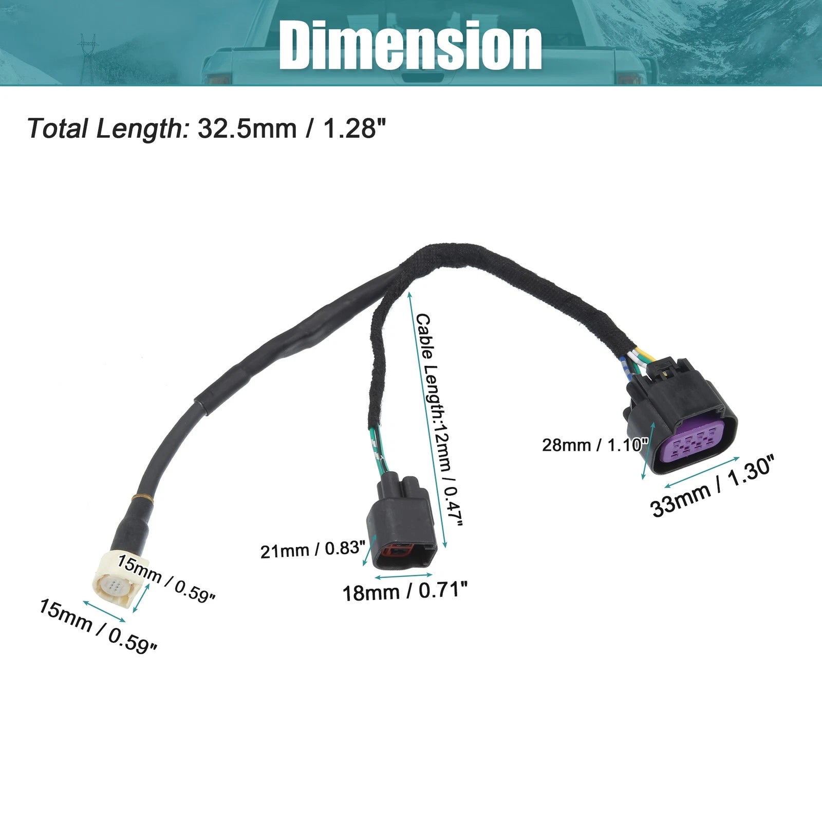 Car Camera Wiring Harness Replacement for Dodge Ram 1500 2500 3500 (2013-2017)