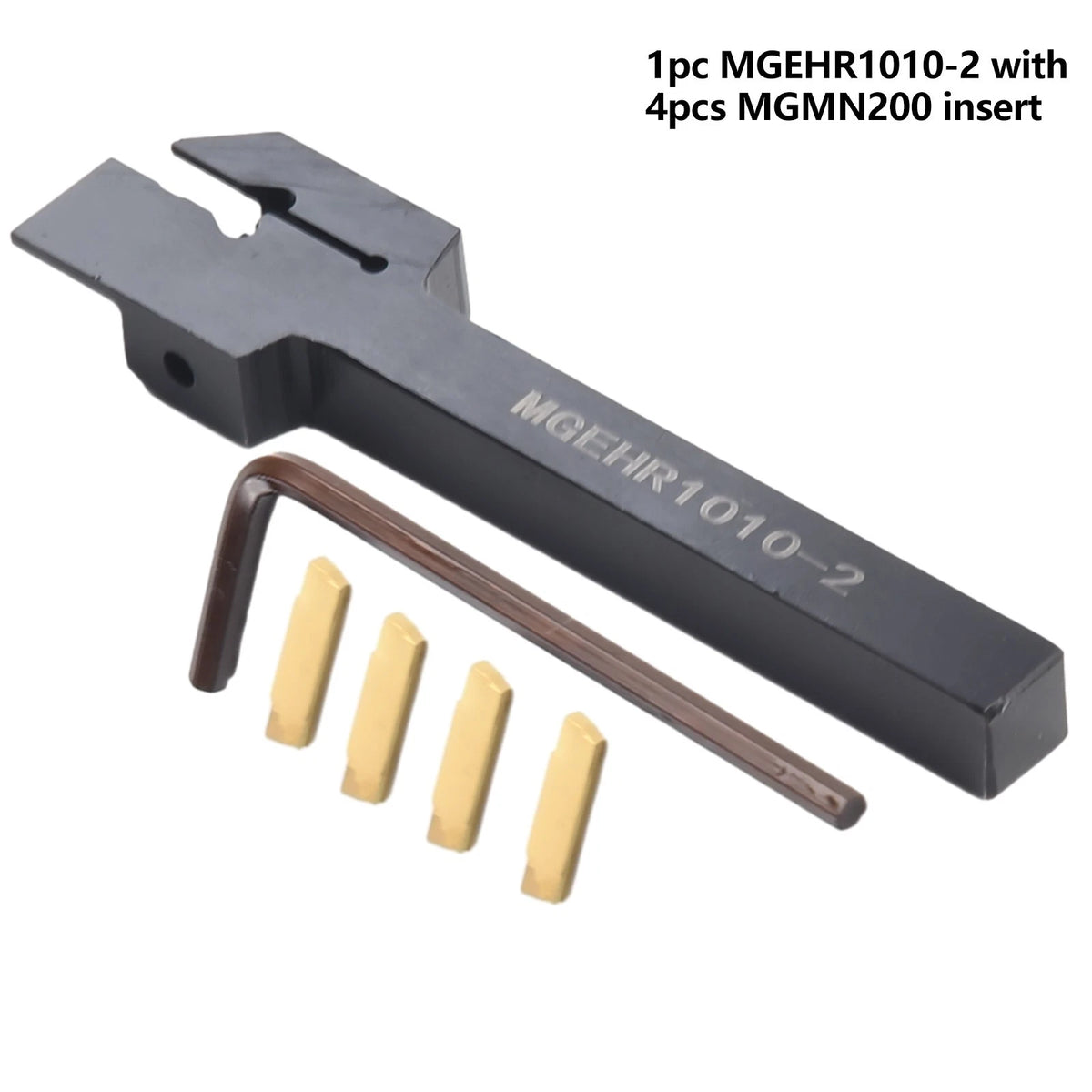 4X MGMN200 Insert + MGEHR1010-2 Lathe Cut-Off Tool Holder for