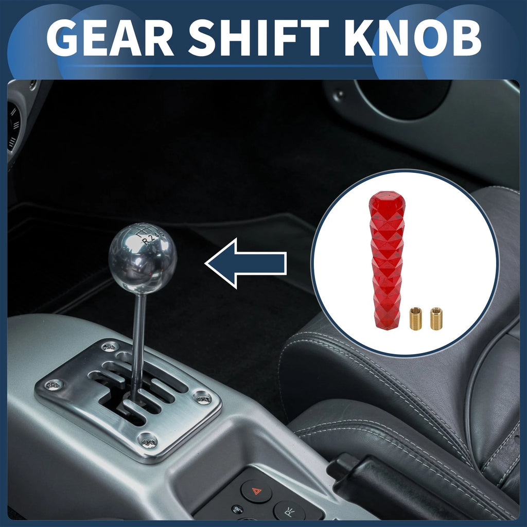 Crystal Gear Shift Knob with 2 Adapters for Universal Fit (20cm)