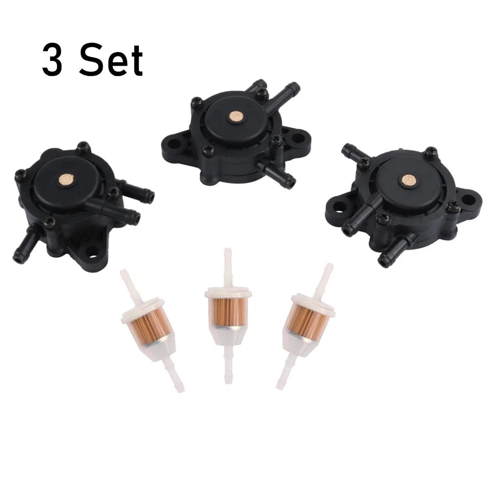 Set of 3 Fuel Pump & Filter for Briggs & Stratton KOHLER 491922 808656 24 393 16-S