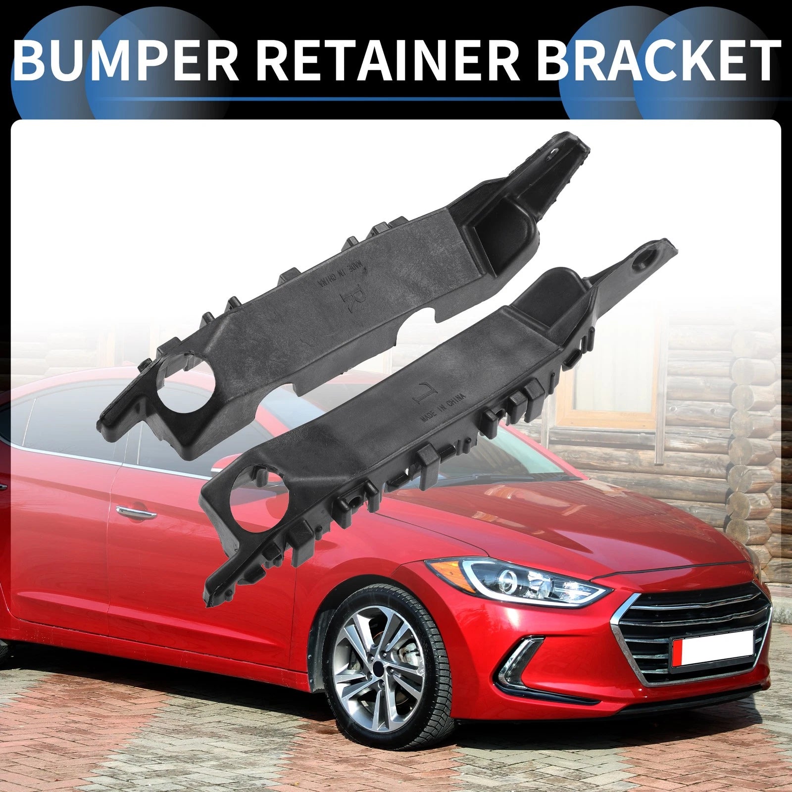 Front Bumper Retainer Bracket Pair Replacement for Hyundai Elantra (2011–2016)