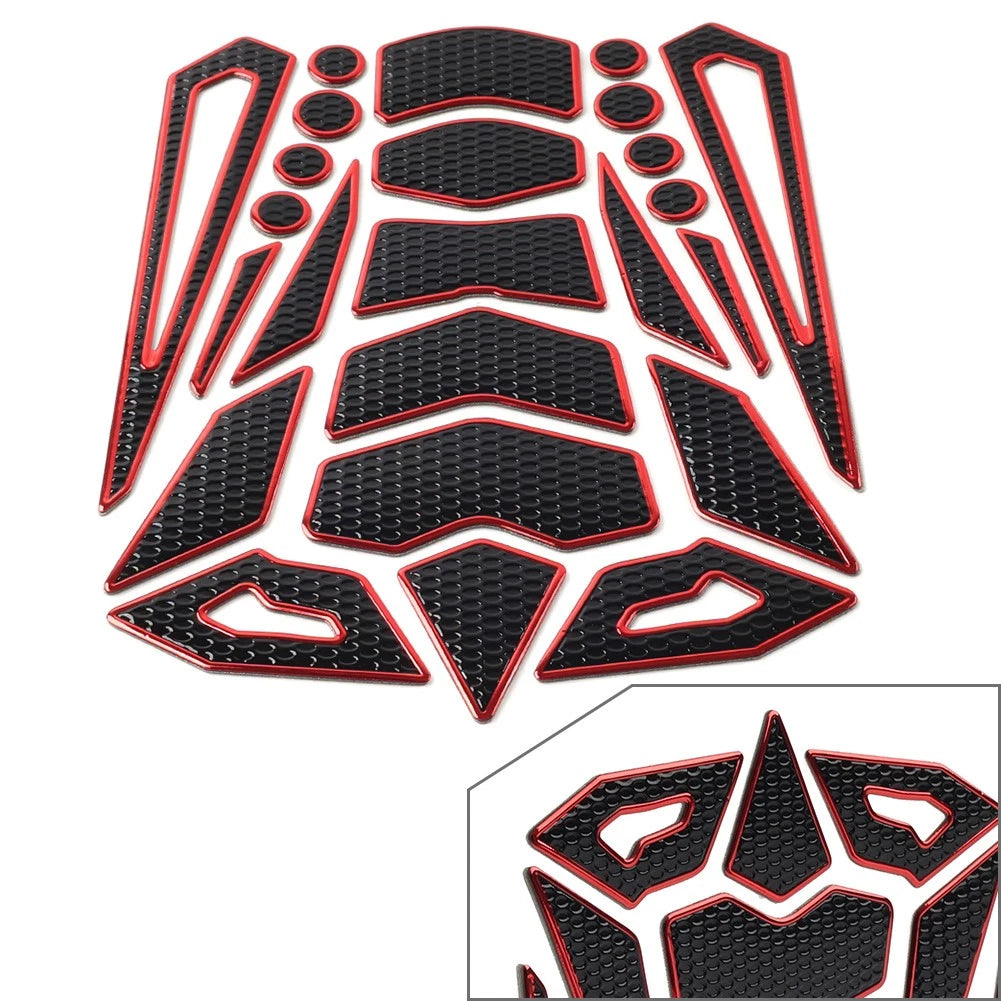 Gas Tank Pad Cover for Motorcycle (Red)