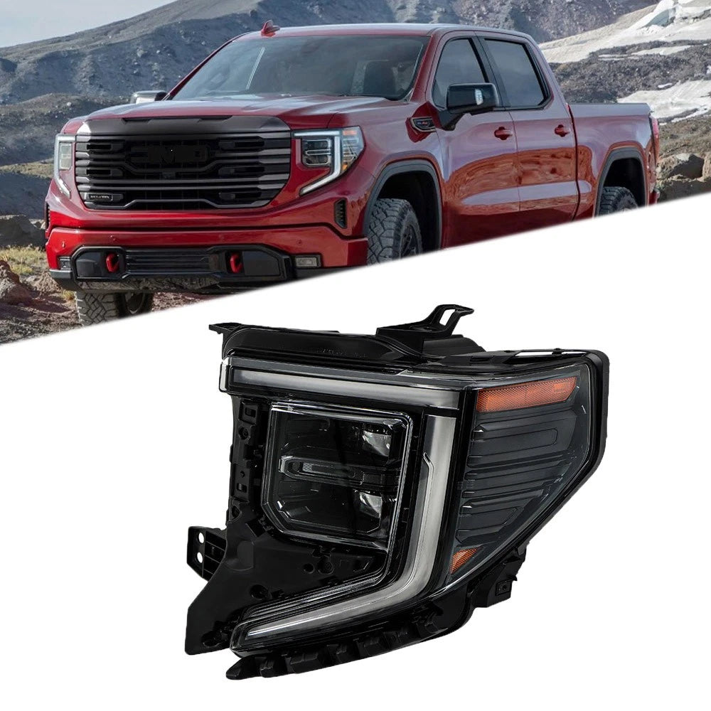 LED Headlight for GMC Sierra 1500 (2022–2024) Left Side, Clear Lens