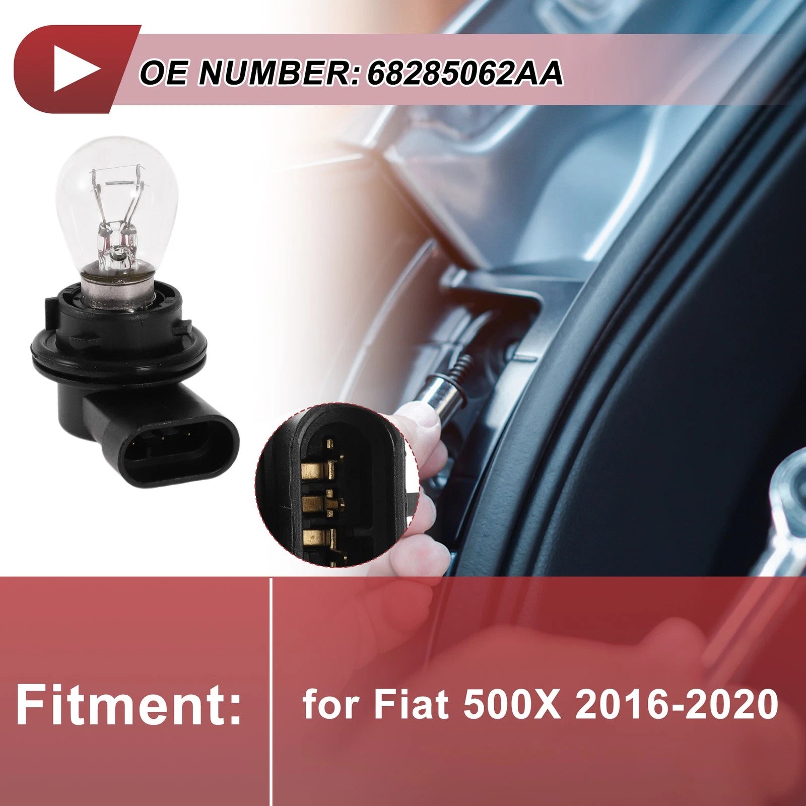 Headlight Light Socket for Fiat 500X (2016–2020) No. 68285062AA