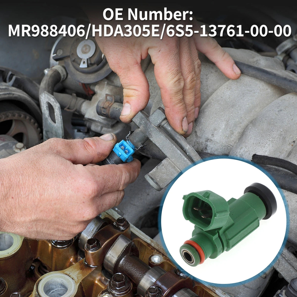 Fuel Injector No. MR988406 for Mitsubishi Outlander (2004) 1 Pc Green