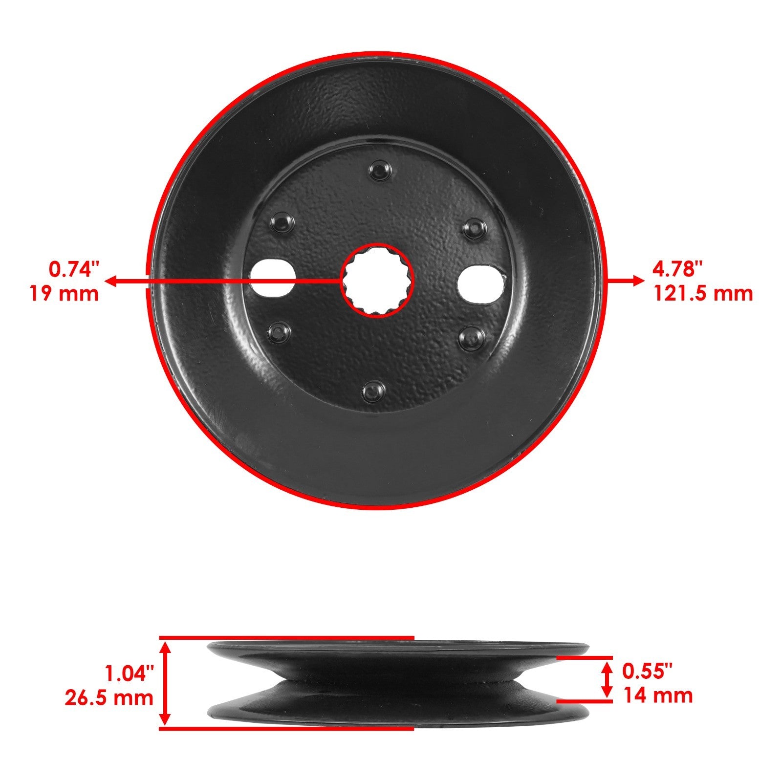 Deck Spindle Assembly with Pulley Replacement for John Deere X320 X324 (48") (2011–2018)