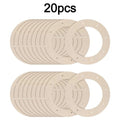 20 Pieces Wooden Circle Wreath Frames for Craft Use