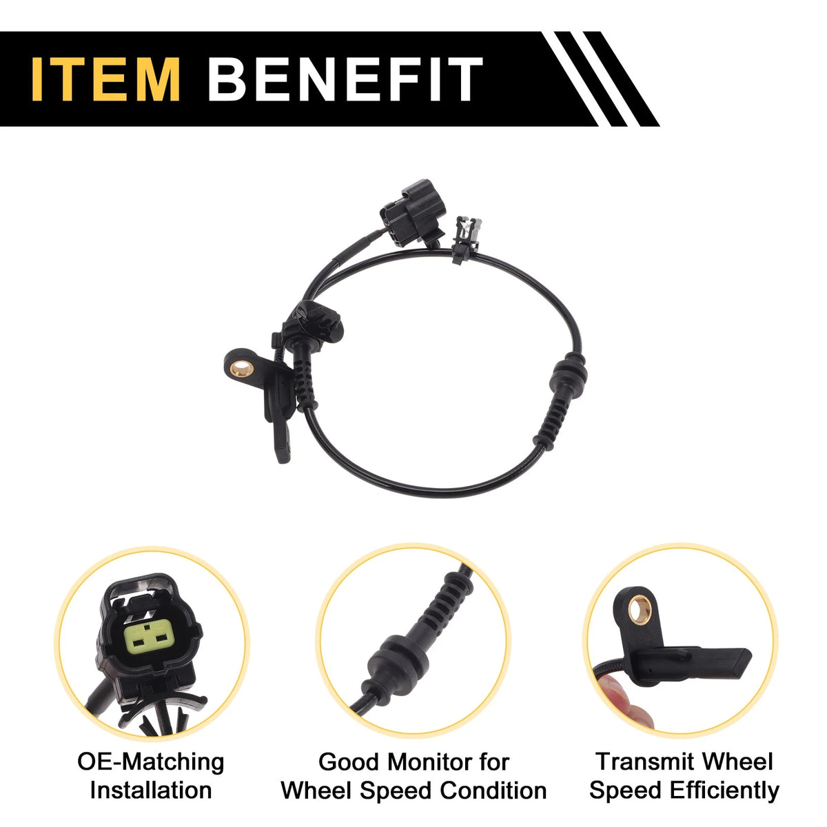 ABS Wheel Speed Sensor No. 90871672 for Chevrolet Sail 3 (2012–2014) 1 Pc Rear Left