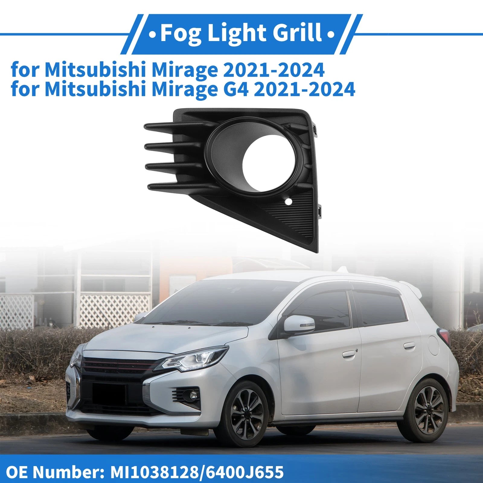 Front Left Fog Light Grill Replacement for Mitsubishi Mirage (2021–2024)