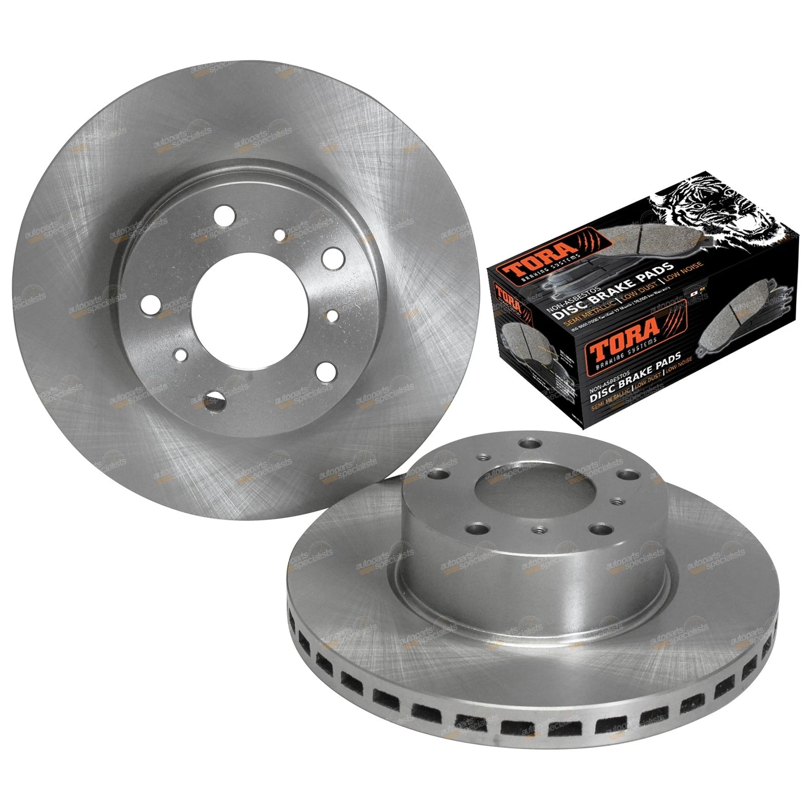 2 Front Disc Rotors + Brake Pads Set for Holden Commodore (VT-VZ)