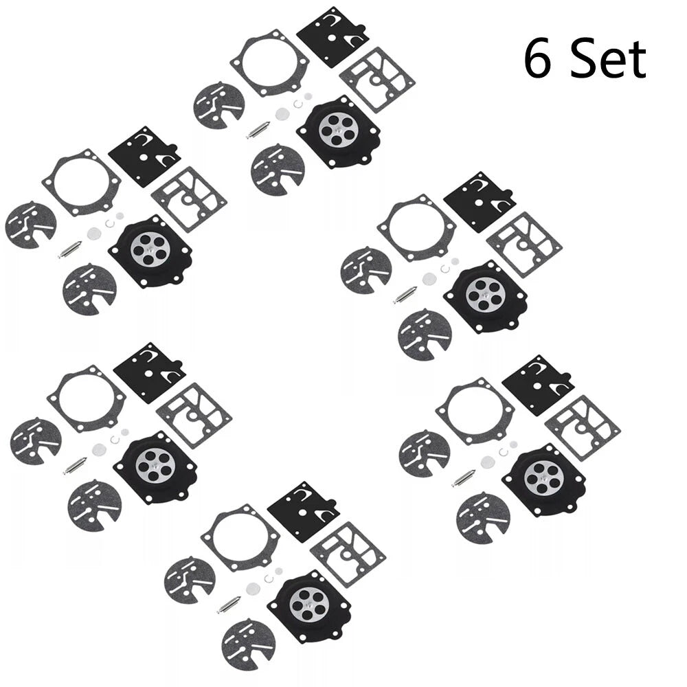Set of 6 Carburetor Gasket Kits for Husqvarna 44 140S 240S 444 Walbro K10-HDC