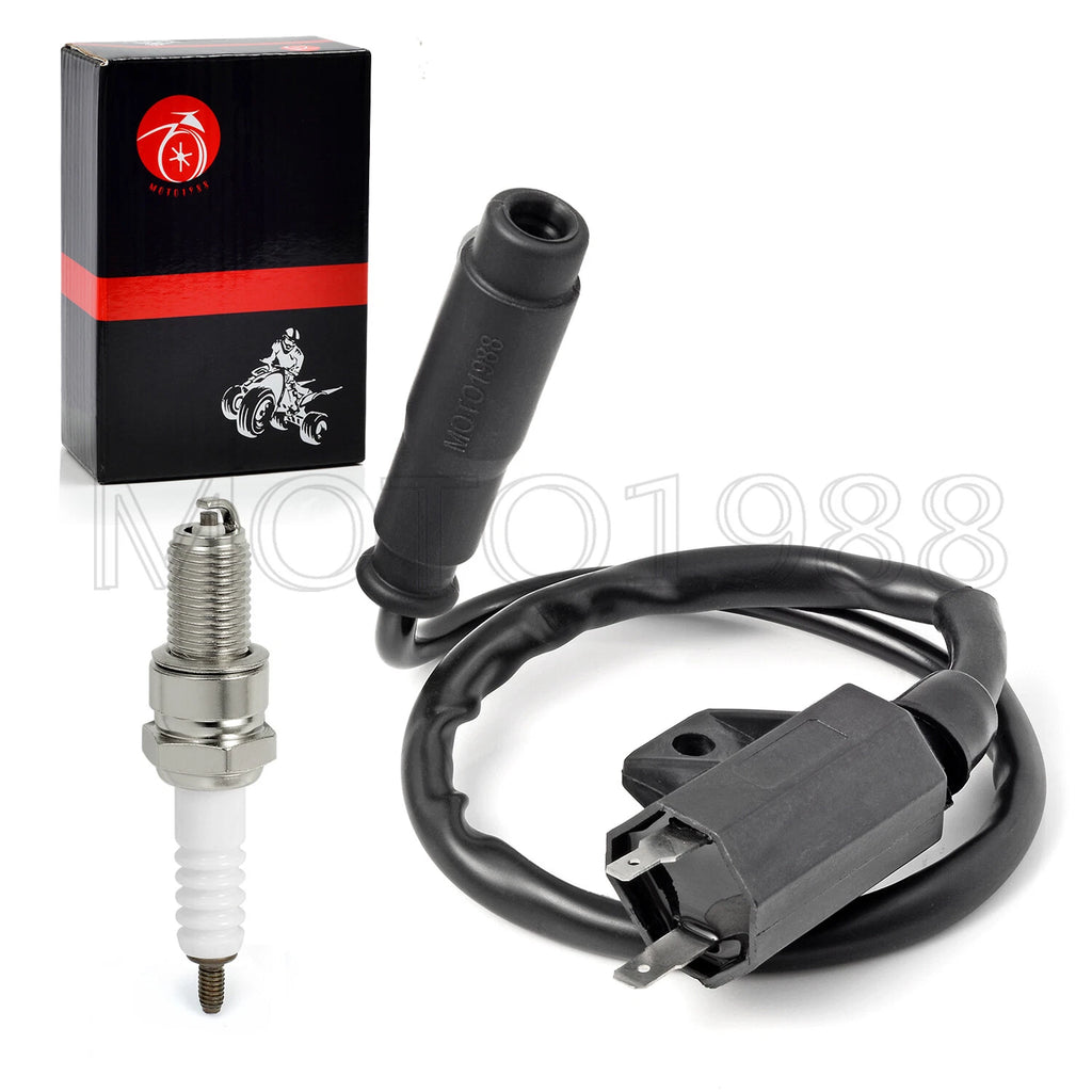 Ignition Coil Set for Kawasaki Teryx 750 KRF750 4x4 (2008) + Spark Plug + Cap
