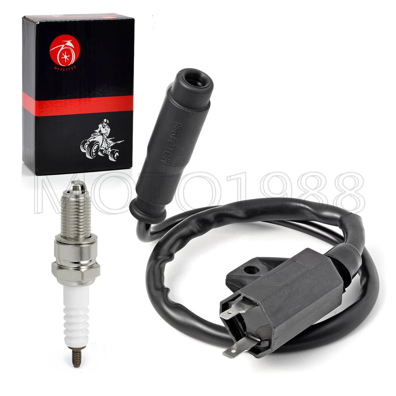 Ignition Coil Set for Kawasaki Teryx 750 KRF750 4x4 (2008) + Spark Plug + Cap