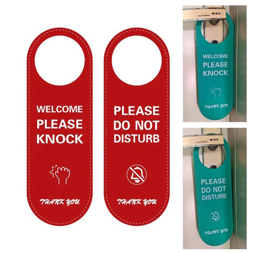 24CM Leather Do Not Disturb Office Sign