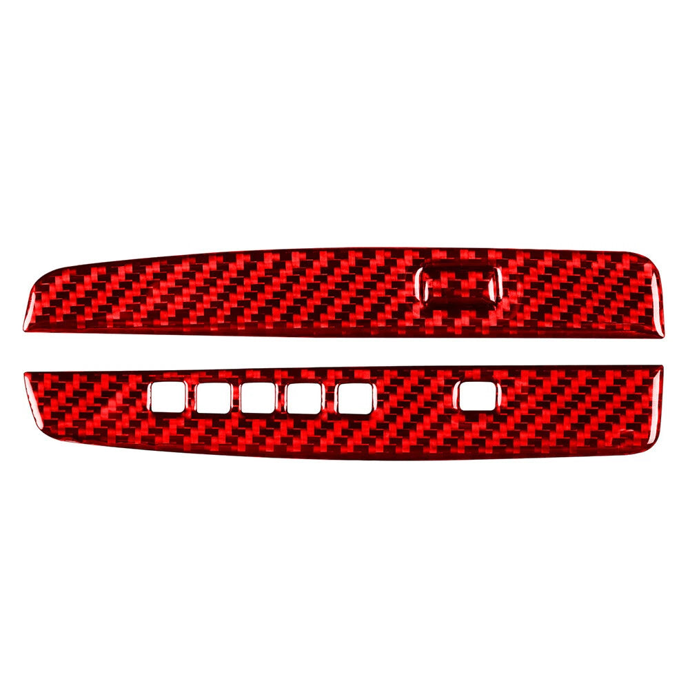 Red Carbon Fiber Gear Shift Cover Trim for Honda Accord (2013–2017) RHD
