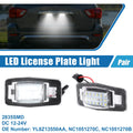 White LED License Plate Light Assembly Pair for Mazda (2003–2015)