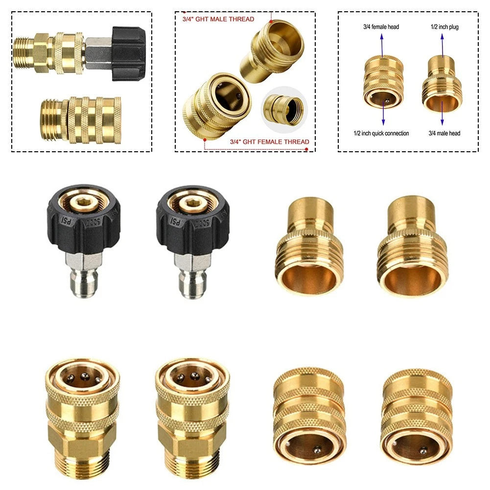 Pressure Washer Quick Disconnect Kit M22 Swivel 38 Adapter