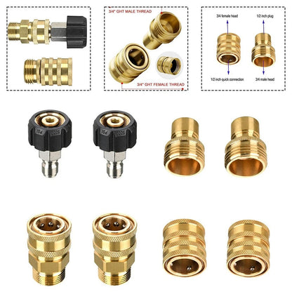 Pressure Washer Quick Disconnect Kit M22 Swivel 38 Adapter