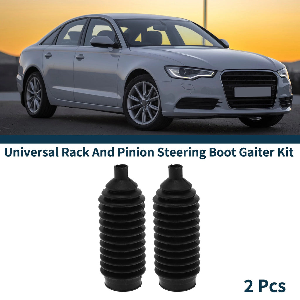 2Pcs Rubber Rack and Pinion Steering Boot Gaiter Kit for Universal Fit
