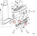 Lower Unit Oil Seal & O-Ring Set for Mercury 4/5/6HP (N/A) 26-16130 25-16131