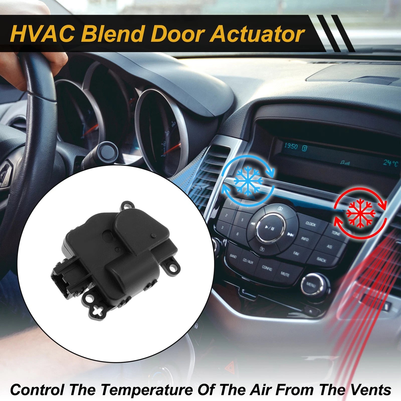 HVAC Heater Blend Door Actuator Replacement for Ford Edge (2015–2018)