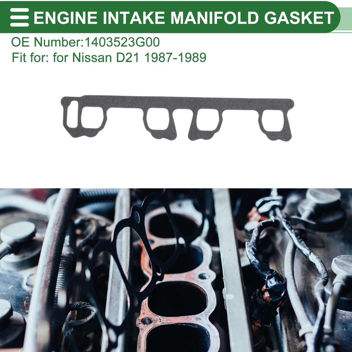 Engine Intake Manifold Gasket for Nissan D21 (1987–1989) No. 1403523G00