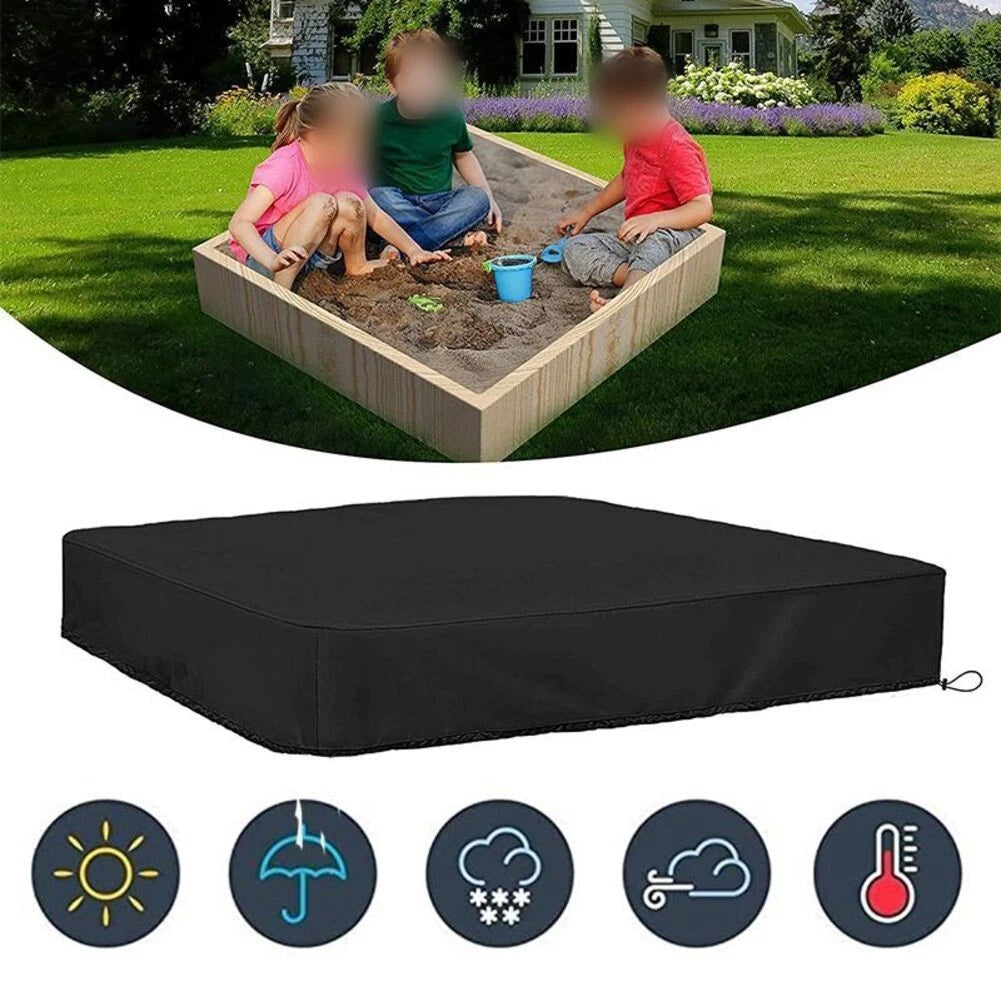 Outdoor Play Cover Sandpit Protector 150x150x20cm Easy Installation