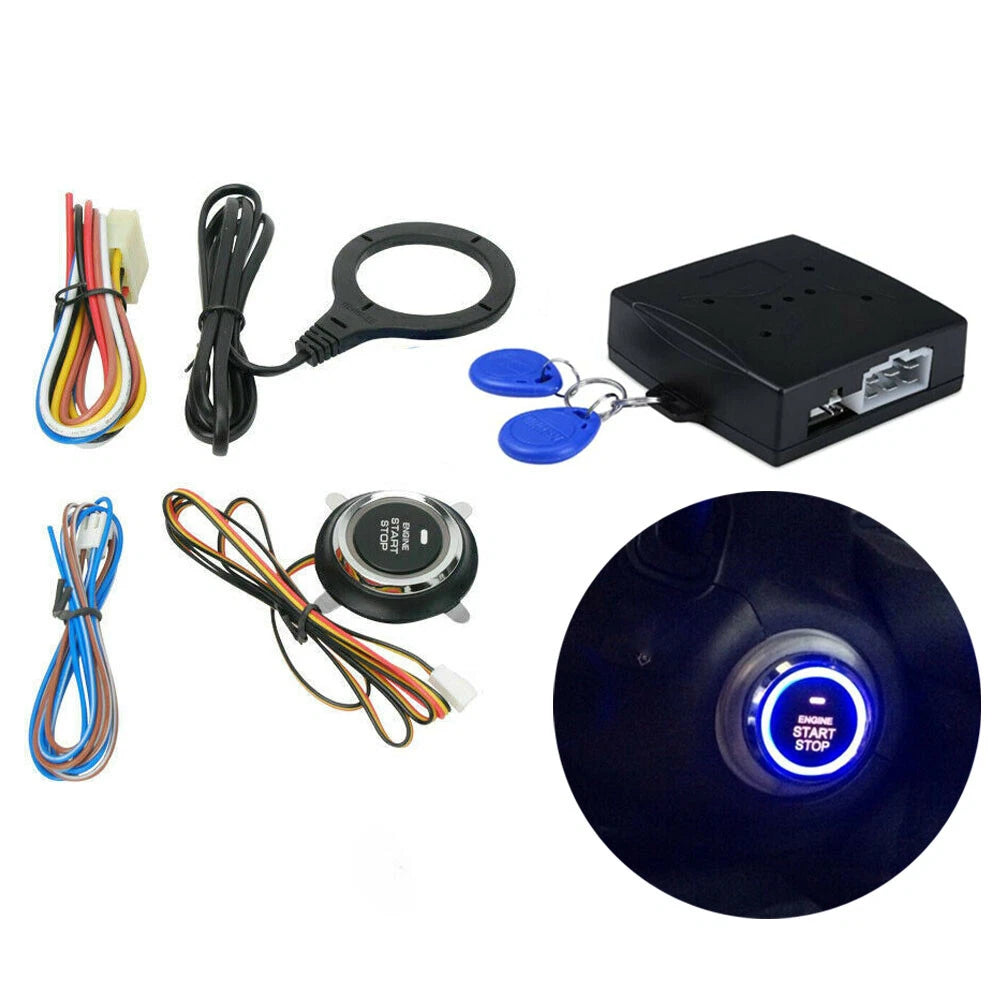 Smart 12V RFID Car Engine Alarm Push Button Keyless Entry for Universal