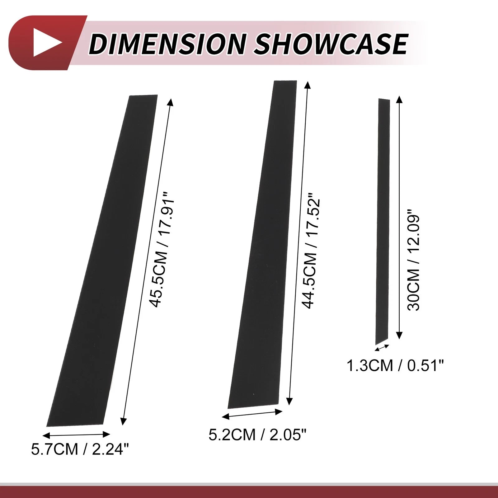 6 Pcs Door Pillar Window Trim Replacement for Mitsubishi Lancer (2002–2007)