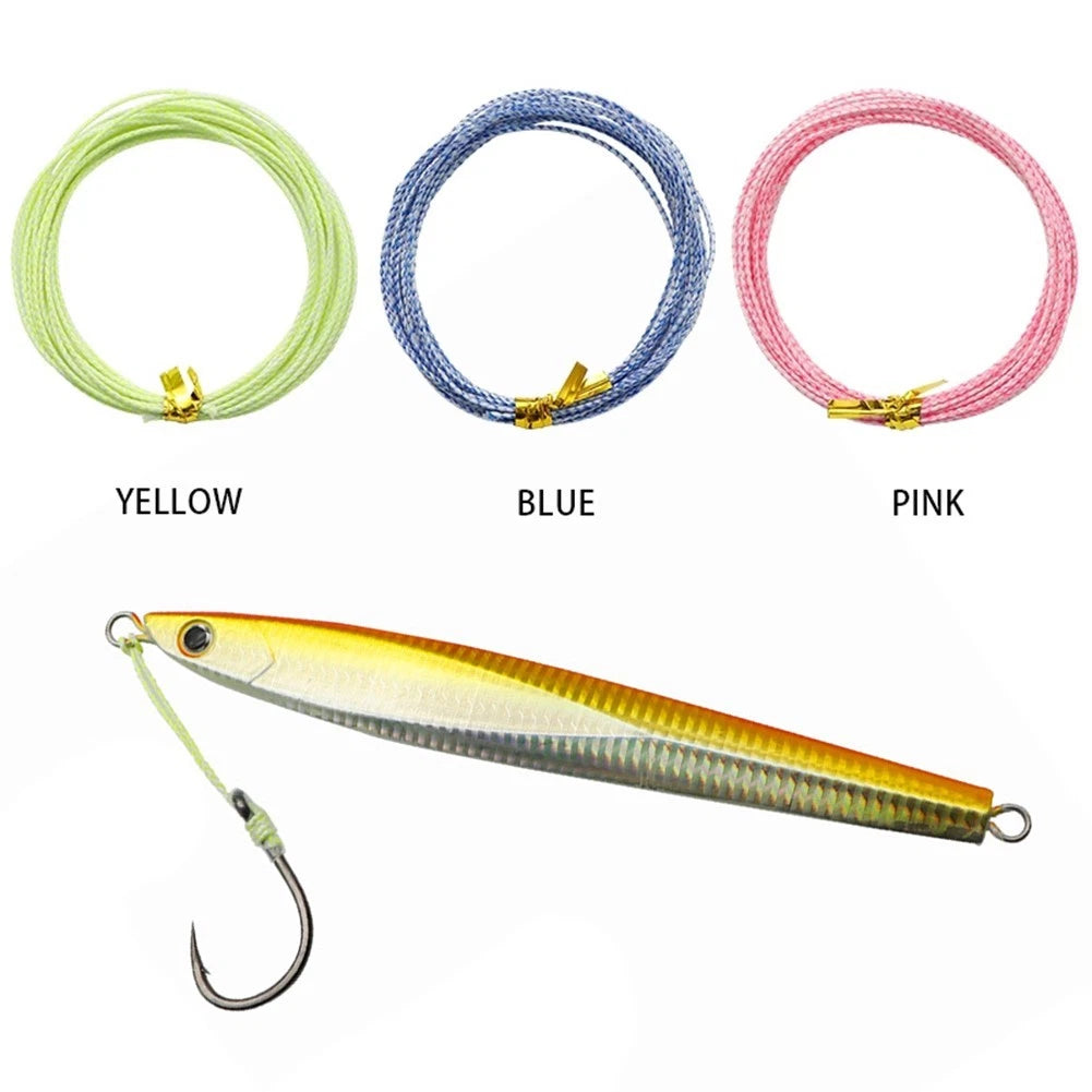 1pc Luminous Line Tackle for PWC (60-150LB) Pink 7x7 Wire Core Blue