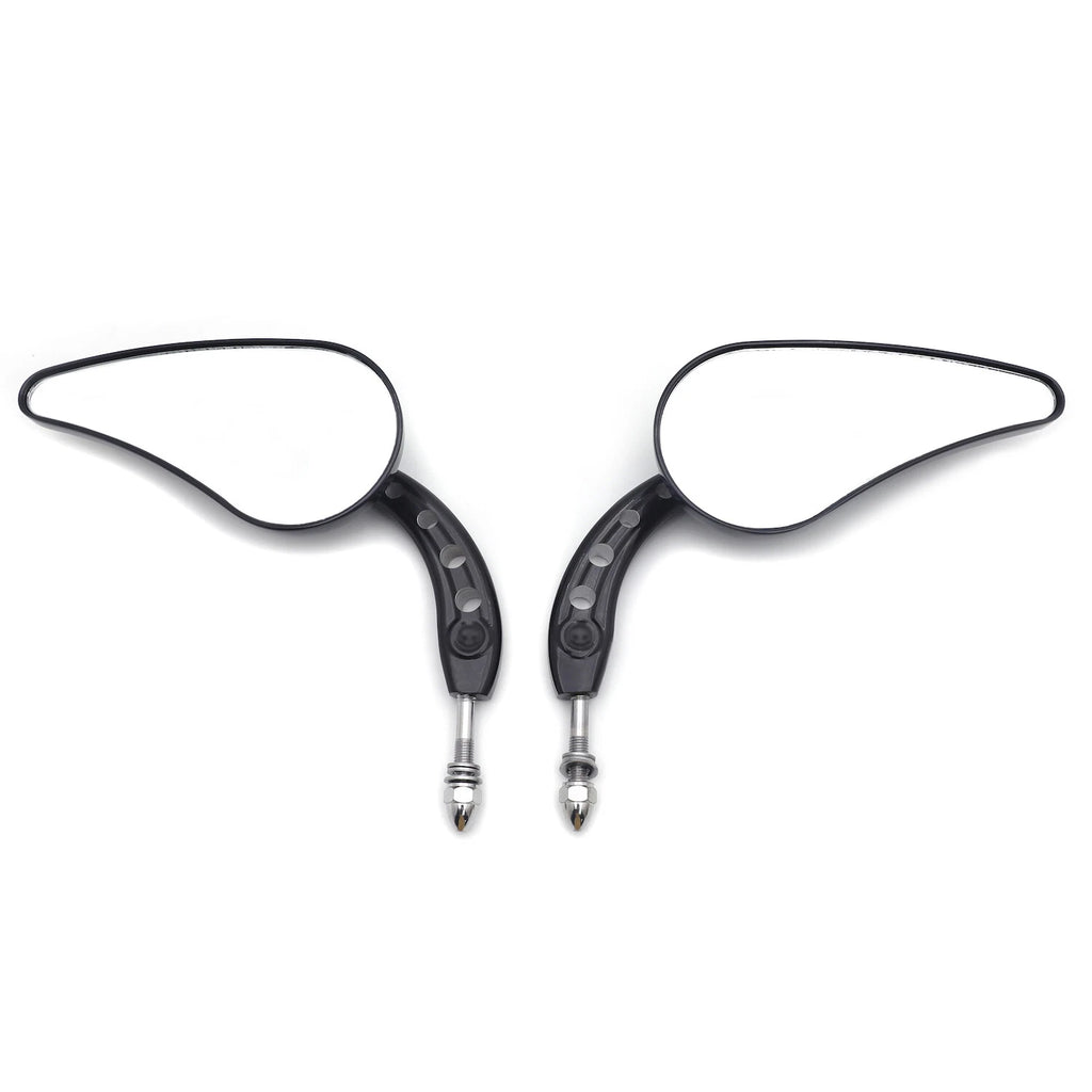 Black Raindrop Side Mirrors for Harley Electra Glide (2014–2023)