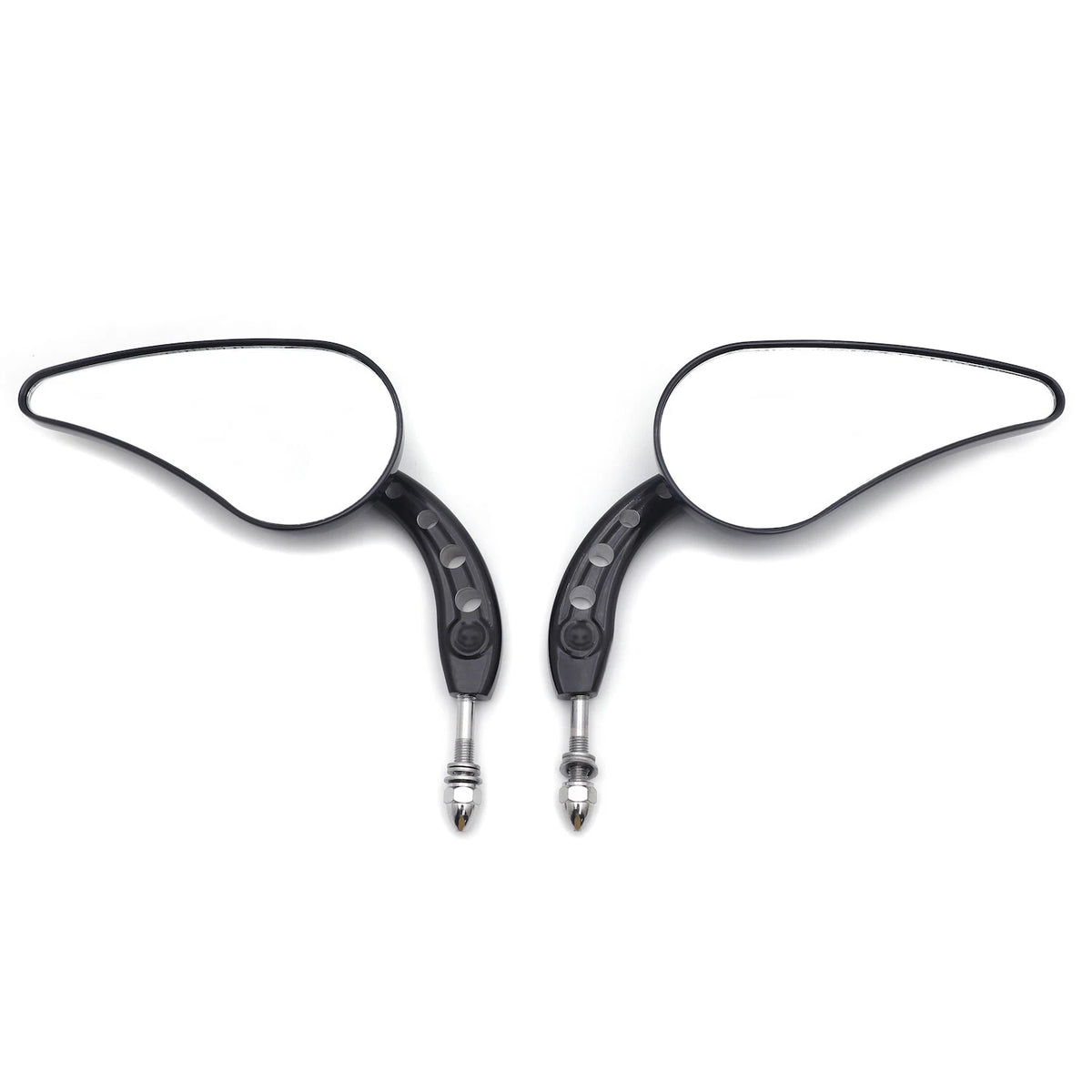 Black Raindrop Side Mirrors for Harley Electra Glide (2014–2023)
