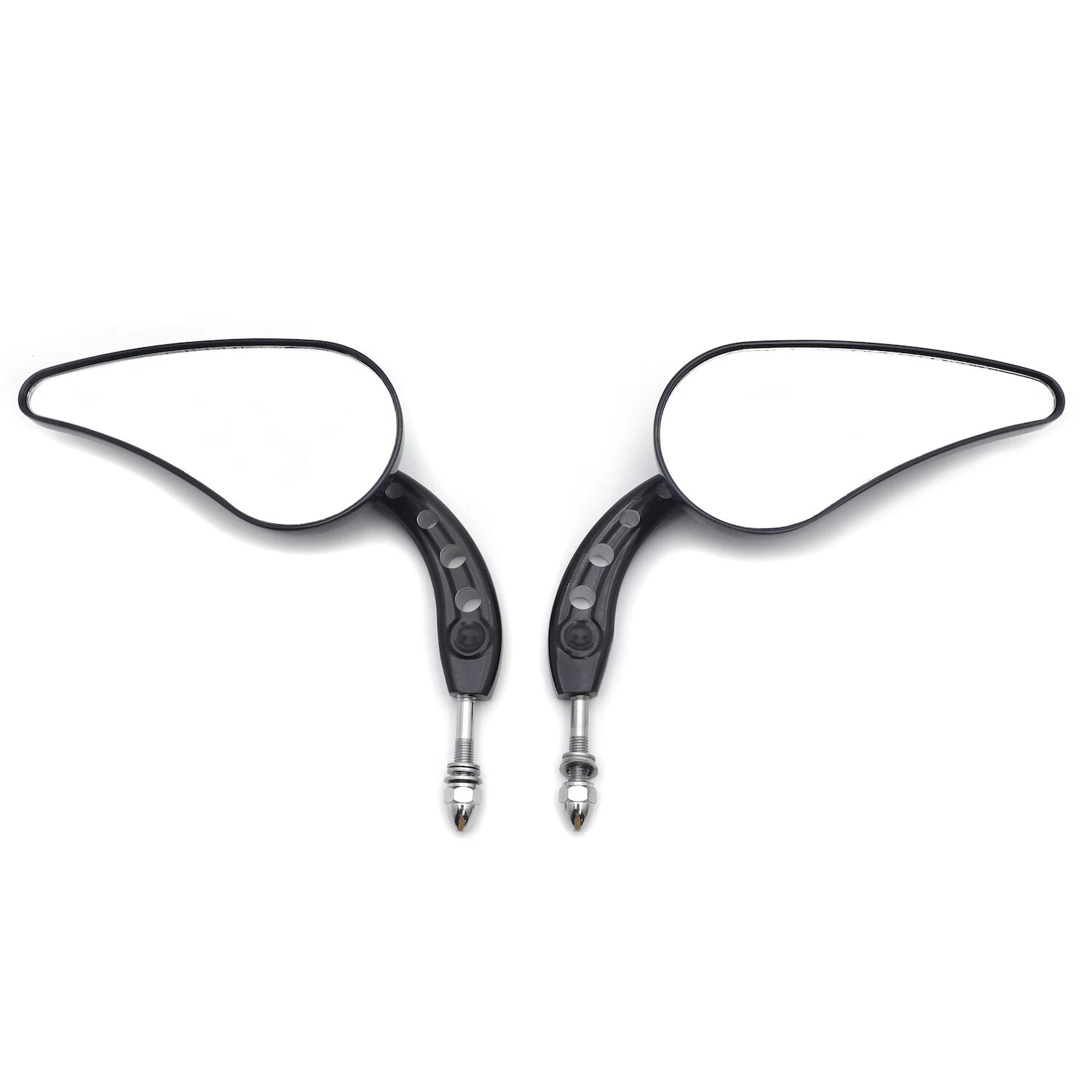 Black Raindrop Side Mirrors for Harley Electra Glide (2014–2023)