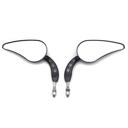 Black Raindrop Side Mirrors for Harley Electra Glide (2014–2023)