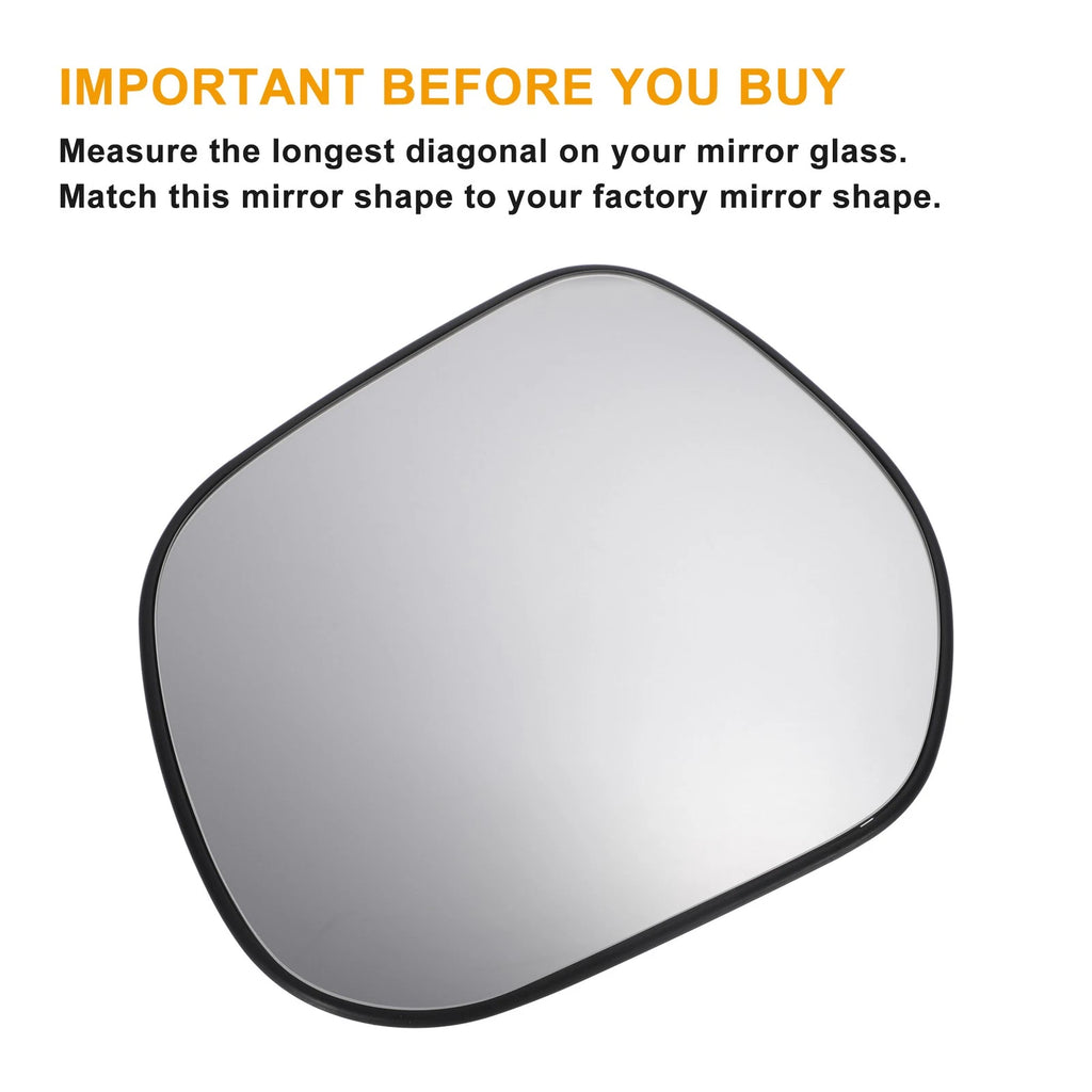 Left Side Heated White Mirror Glass for Citroen C Crosser (2007–2012)