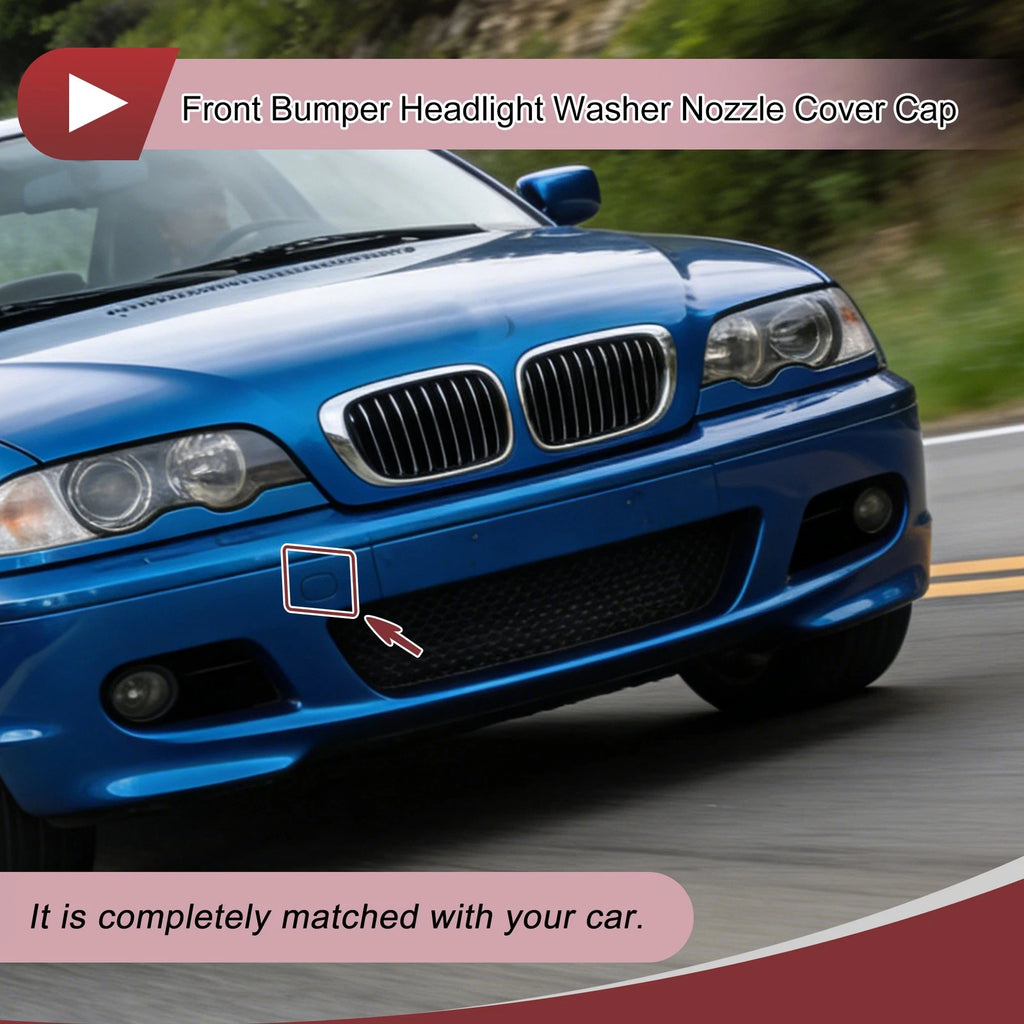 Front Bumper Headlight Washer Nozzle Cover Cap for BMW 3 Series E46 (2001–2005)