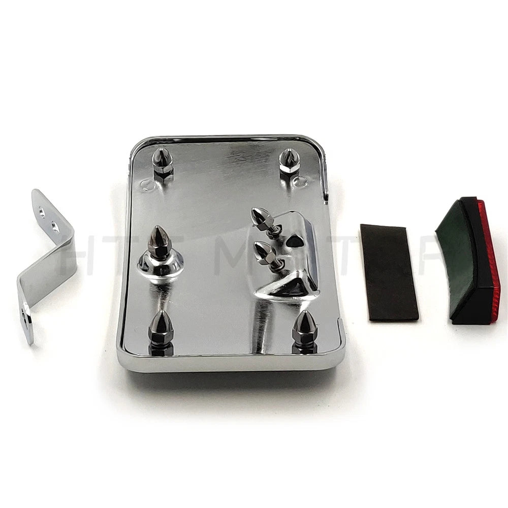 Laydown Curved License Plate Bracket for Harley Softail FLSTSC/FLSTN (2000–2017)